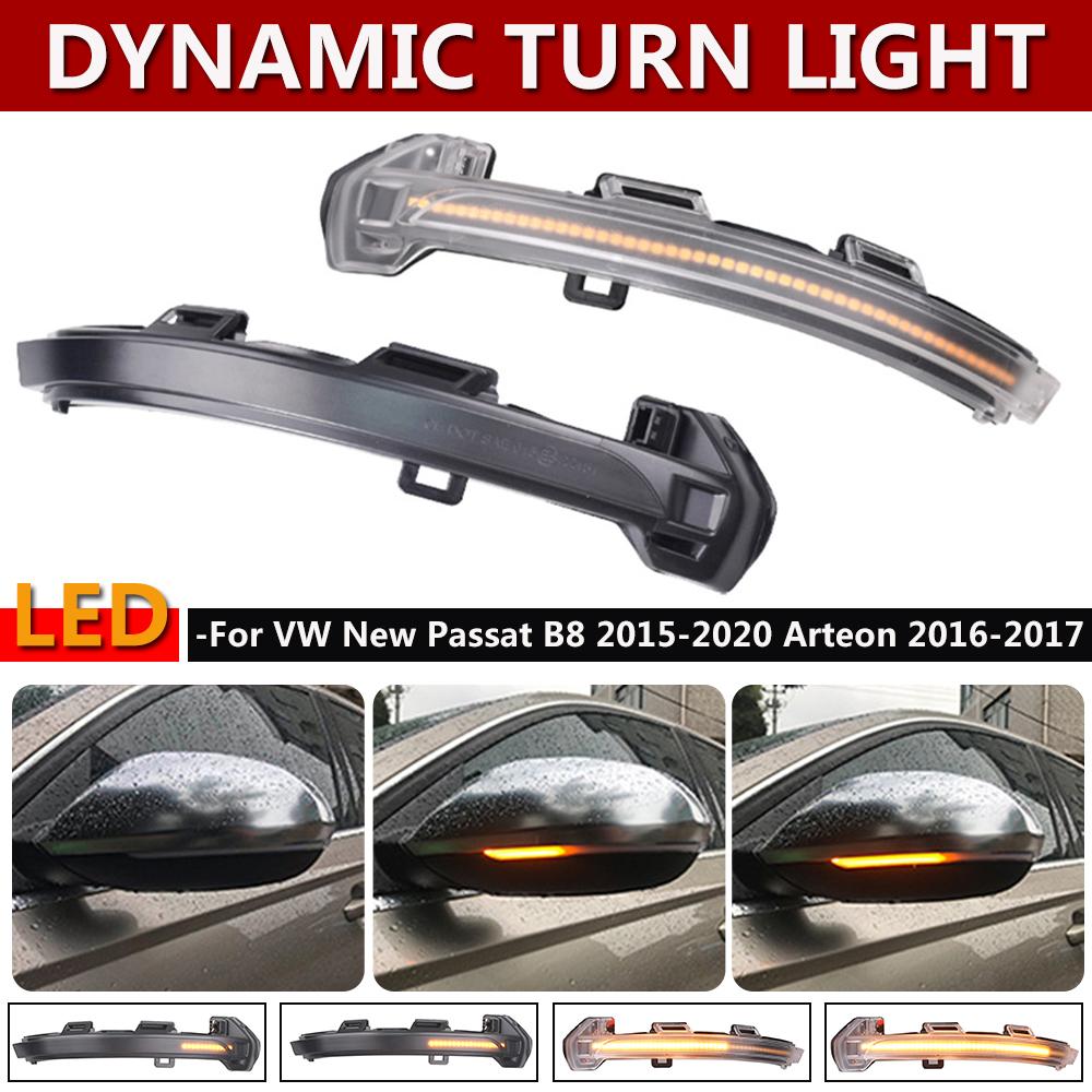 For VW Passat B8 Variant Arteon Rearview Side Mirror Dynamic Sequential Blinker Indicator LED Turn Signal Light 2015 2016 2017