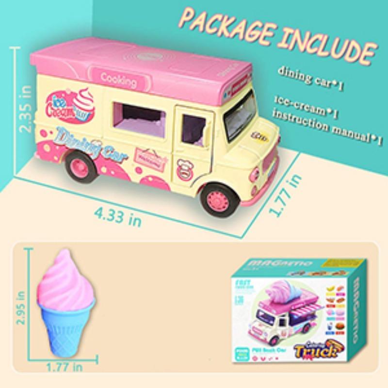 

Игрушечный автомобиль в масштабе 1/36, Мини-автомобиль, Машинка с инерционным механизмом, Подпружиненный автомобиль, Игрушка для профилактических игр, Грузовик с едой, Дети, Свет, Музыка, Подарок на день рождения, Подарок 1/36-Size:11.5*10*4.7cm розовый