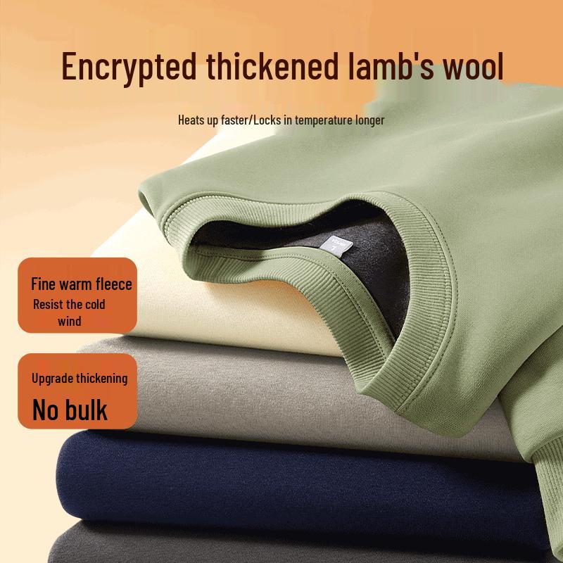 Jeanswest Life Men's Fleece-Lined Patterned Crew Neck Sweatshirt