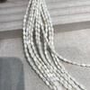 5String, White Natural Freshwater Shell Beads, 4×7mm, Handmade Oval Shape Shell Beads for DIY Jewelry Making 18cm