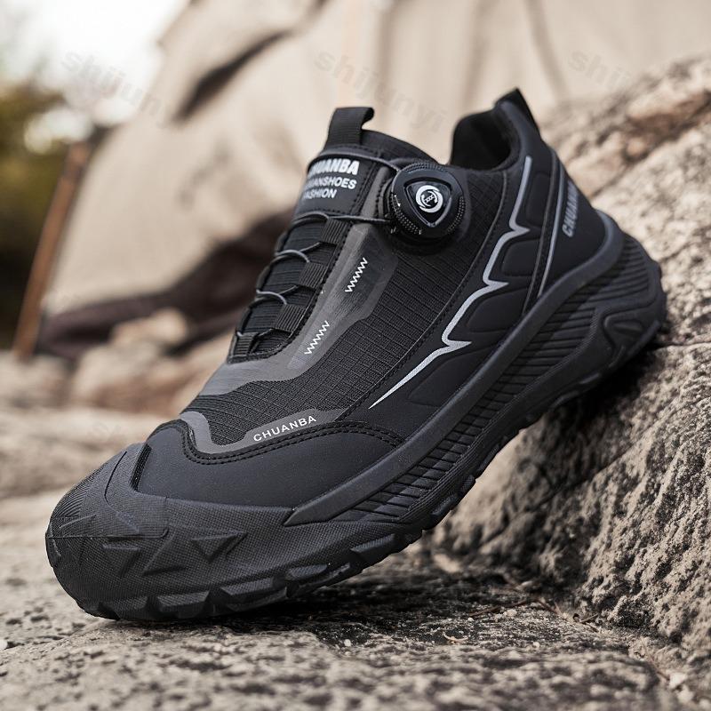Man Casual Shoes Outdoor Men's Walking Sneakers Anti Slip Lightweight Breathable Climbing Shoes Comfortable Slip on Hiking Shoes