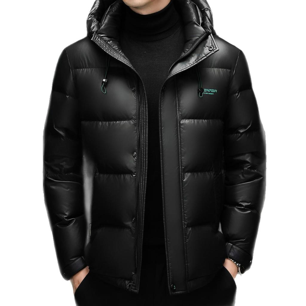 Men's Winter Fashion Hooded Down Jacket - Warm White Duck Down Coat for All Ages