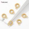14K Gold Plated Brass Round Pendant Bail Beads Connectors,Bails For Pendants Jewelry,DIY Necklace Bracelets Making Findings