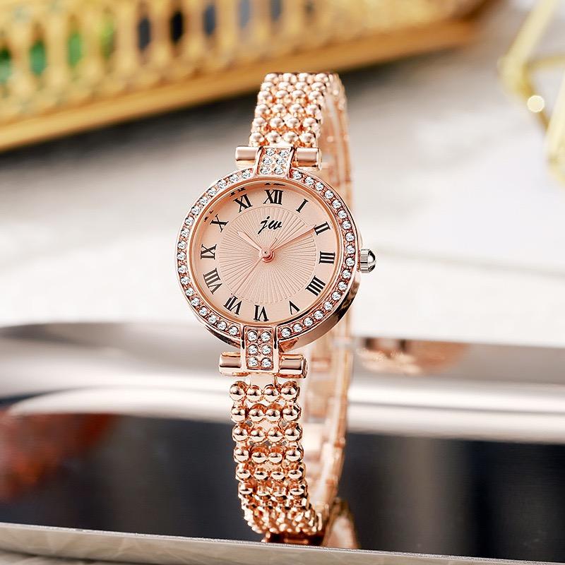 

Роскошные хрустальные часы-браслет Женские часы ярко-розовый