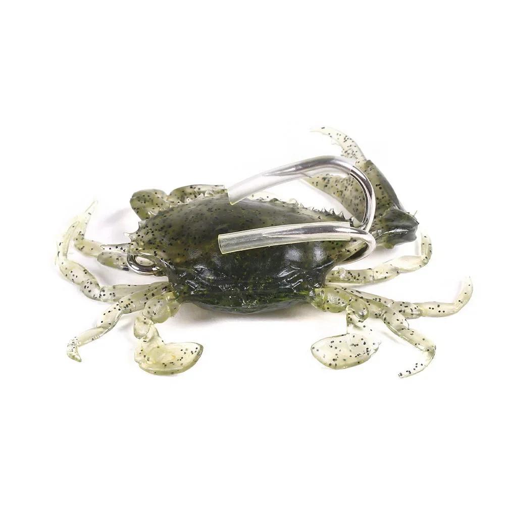 ALASICKA 5-10 pezzi 8/10 cm Esca Granchio Simulazione 3D Esca Granchio Artificiale Esca Morbida Persico Scorfano Merluzzo Amo da Pesca in Mare Attrezzatura Strumento