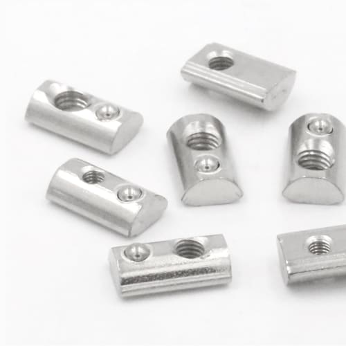 winova 2020 Series M3 Spring T-Nuts, European Standard 20 Series, for 6mm T-Slots, Compatible with Aluminum Extrusion Profiles, Pack of 30 (20S-M3)