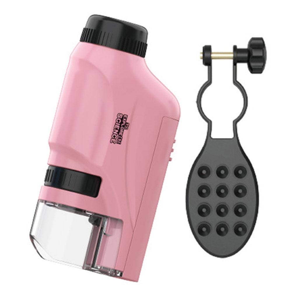 60x-120x Tragbares Mikroskop mit LED-Licht Handmikroskop Little Scientist Mikroskop Wissenschaftliches Spielzeug für Kinder