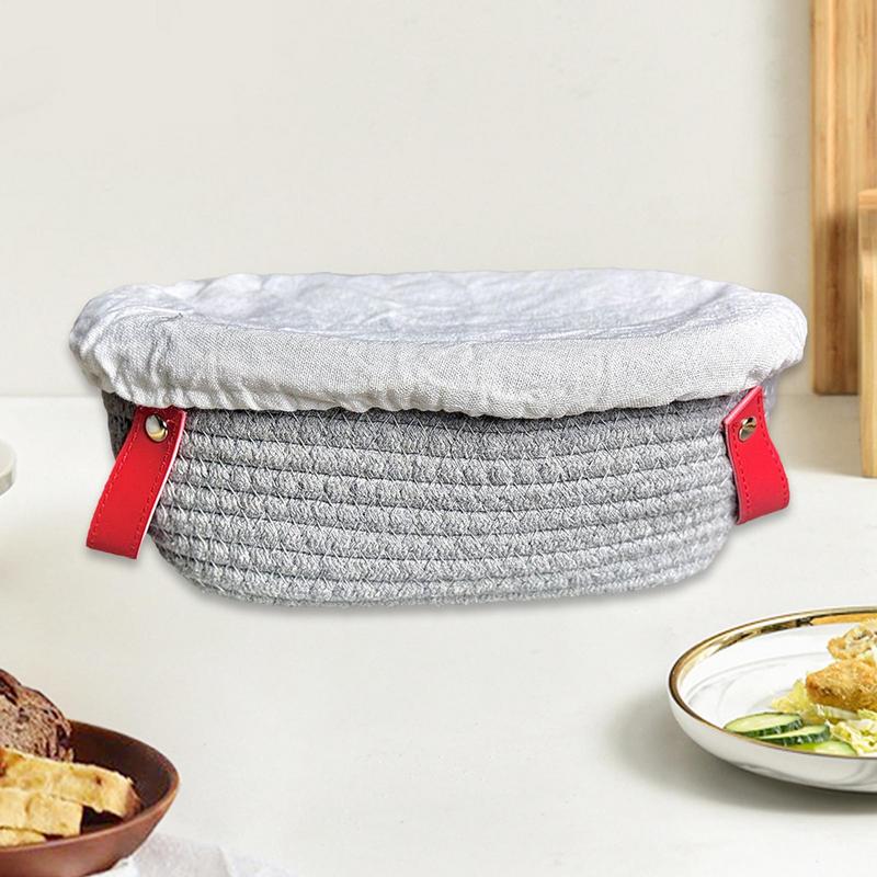 Proofing Basket Bread Proofing Bowl With Liner Baking Supplies Container Cotton Rope Bowl For Kitchen Storage Display Table