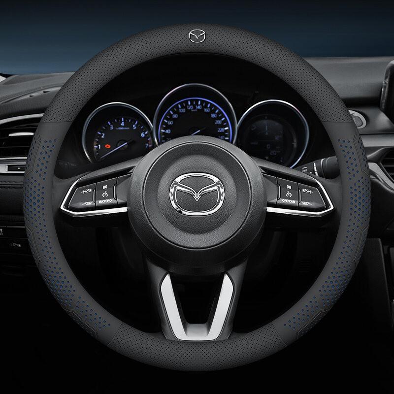 2025 Heiß Hochwertiges Leder Ultradünne Auto Ultradünne Lenkradabdeckung Für Mazda 2 3 CX5 CX30 CX8 Mazda2 6 5 CX9 BT50 Auto S