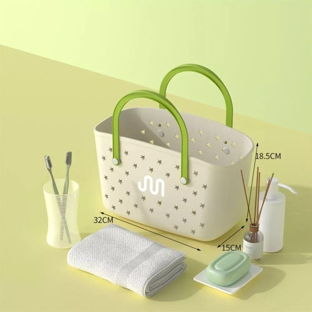 Large Capacity Beach Bag Plastic Bath Basket Portable Bathroom Storage Basket