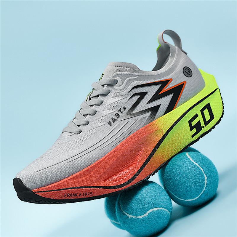 Men Trainer Running Shoes Jogging Cushioning Race Sneakers Couple Outdoor Luxury Shoes Off-Road Shoes Breathable Mesh Non-Slip