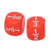 20Pcs Fraction Dice Class Set Plastic 6 Sided Multi Faceted Table Game Accessories for Kids Math Practice