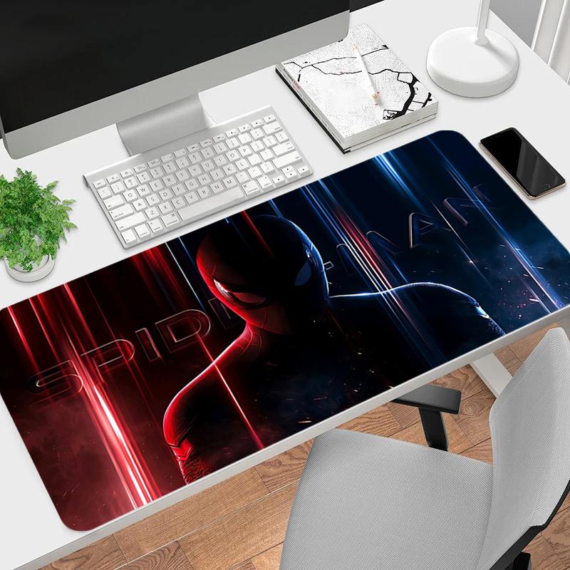 1Pc Spiderman Spiderverse Gaming Mouse Pad Keyboard Desk Mat Non-slip Rubber Lock Edge Waterproof Computer Mousepad for Office Home Decor S1304