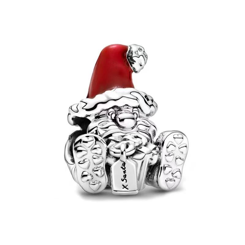 Snowman Sled Santa Claus Christmas Collection Charm Bead Pendant Fit Original European Jewelry Diy Making Unique Gift