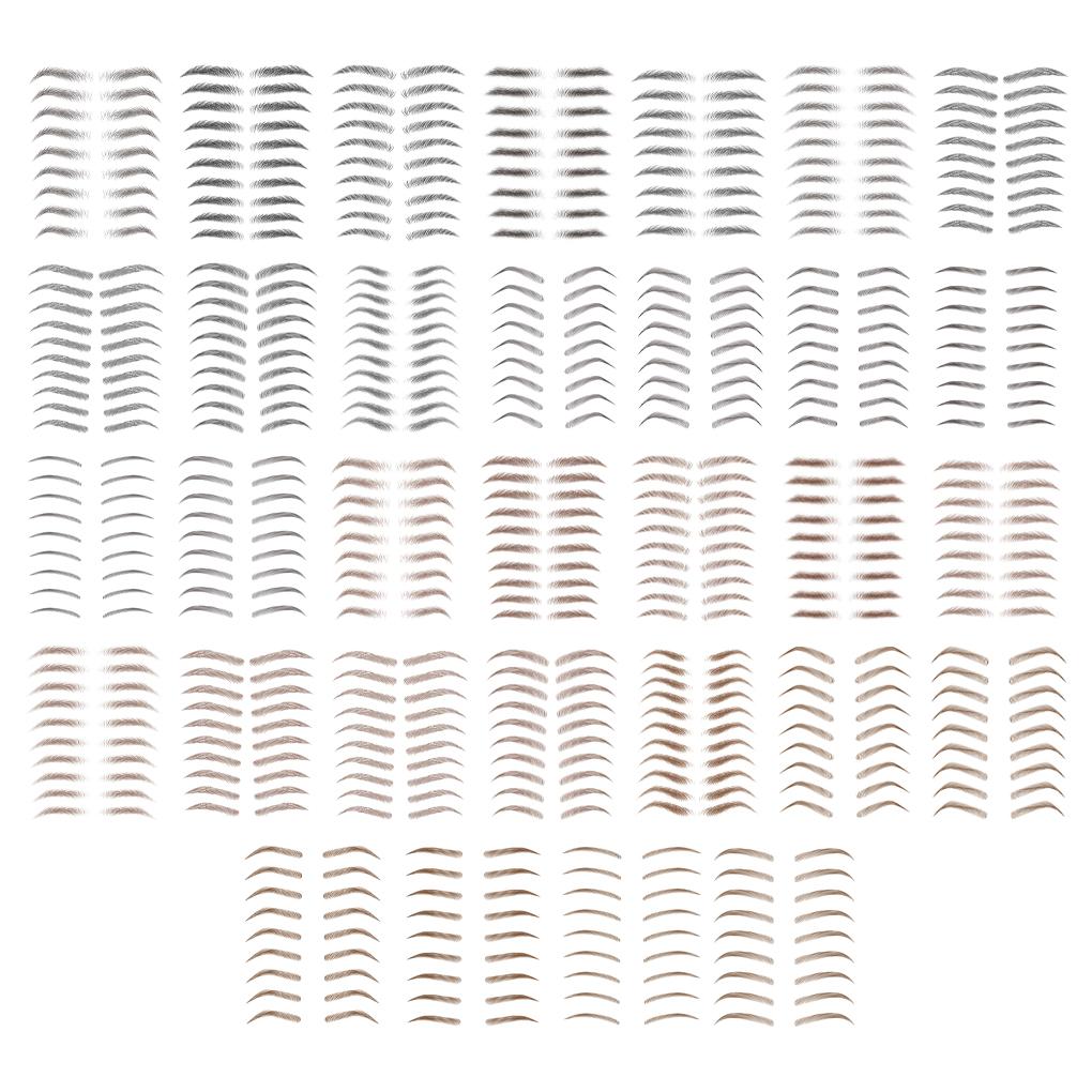 6 Pieces Girls Eyebrow Tattoos Stickers Realistic Waterproof Makeup Sticker Girl Cosmetic False Eyebrows Skin Making Up Patch