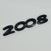 Autocollants de Voiture ABS 3D Lettres Logo Noir Chrome 2008 3008 4008 5008 Emblème Badge Pour Peugeot Autocollant Décalcomanie Coffre Arrière Accessoires