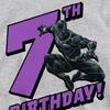 Black Panther Childrens/Kids Heather Pull Over 7th Birthday Hoodie