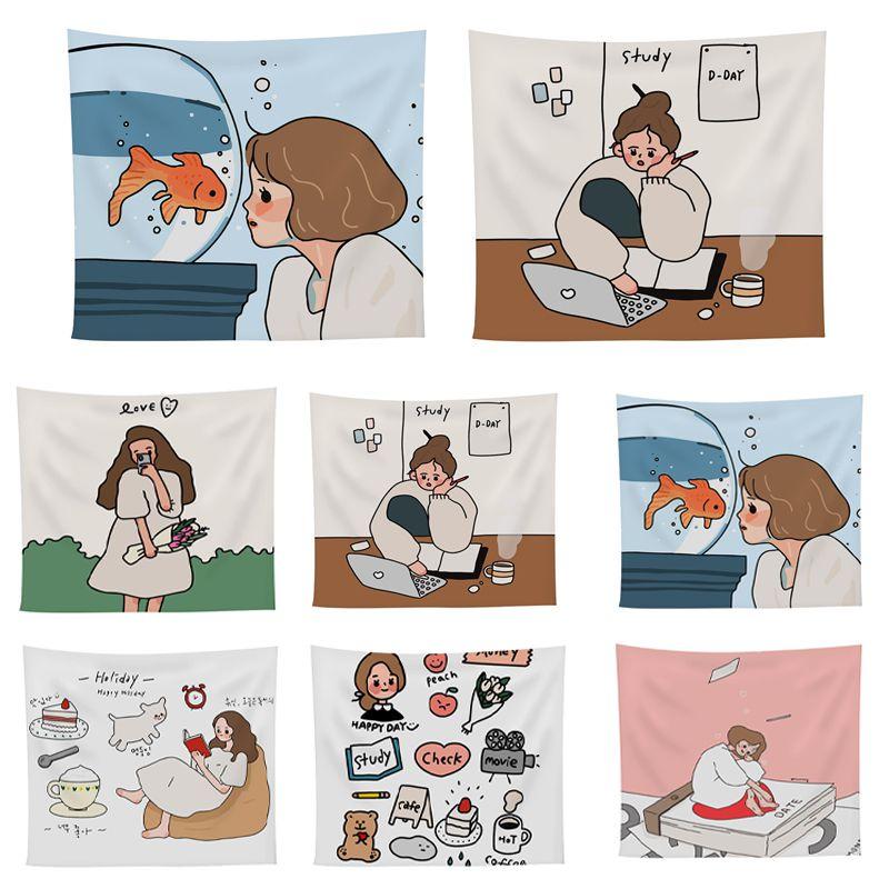 Cartoon Wandteppich zum Aufhängen für Schlafzimmer- oder Wohnzimmerdeko Langlebig und modisch