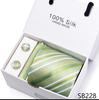 Men's 1200-Needle High-Density Business Stripe & Paisley Tie Set - 6 Piece Groom & Wedding Gift Box