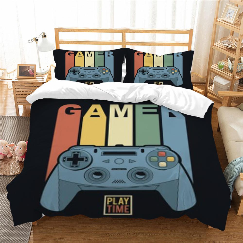 Home Bedclothes Hot Sale Kids Bedding Set Homes 3D Gamepad Design Duvet Cover Sets Pillowcase