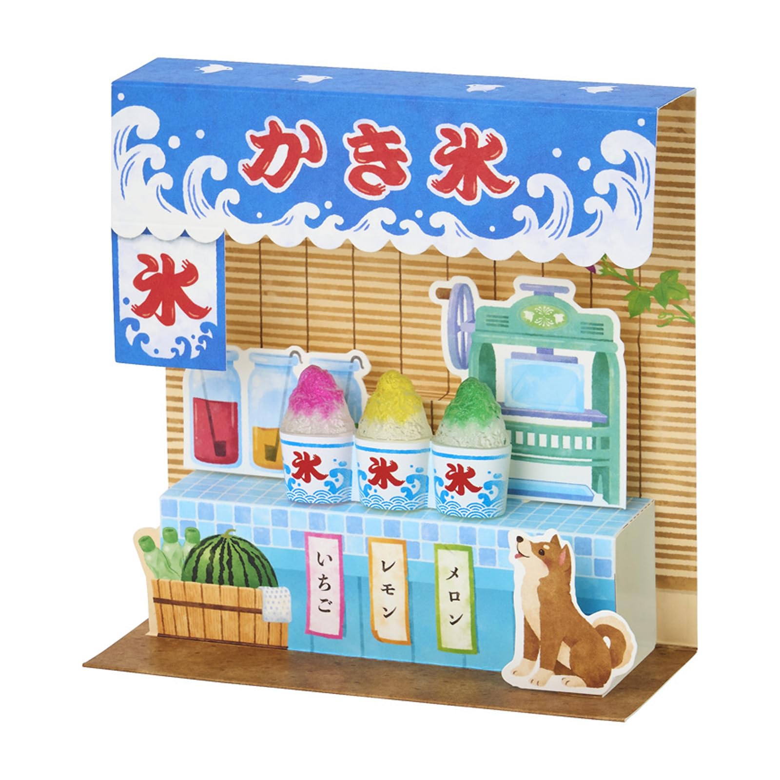 Sanrio Message Card Summer 3D Shaved Ice Stall JSP 687782 54-5 синий