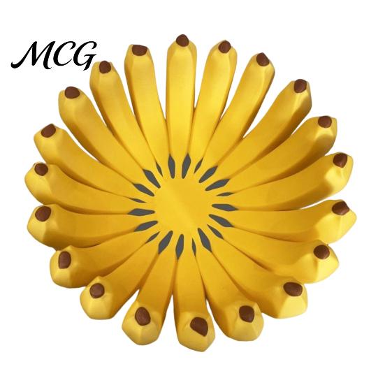 Burr-free Kitchen Bowl 3D Printed Banana Fruit Bowl, Large Capacity Tray Holder, Decorative Candy Snack Shape Food Serving Plate for Kitchen,