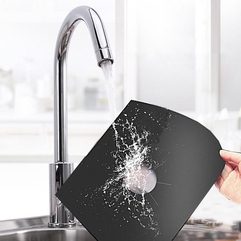4pcs 27cm/ 10.63in Teflon Gas Stove Protection Pad Oil Dirt Prevention Pad