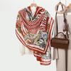 Printed scarf women's spring and autumn versatile fashion oversized shawl summer sun protection dual-purpose yarn