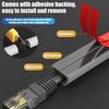 1PC 3M Canaleta para Cable de Suelo Auto-adhesiva Anti-extrusión Curva Protector de Cableado de Extensión de Alimentación Organizador de Cables para Hogar y Exterior