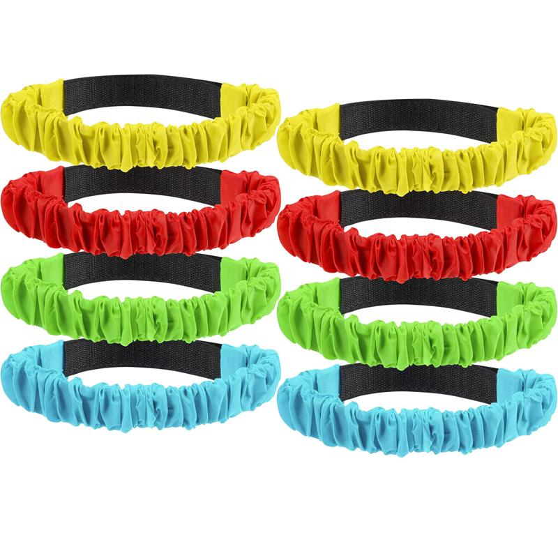 

8Pcs Legged Race Bands Elastic Tie Rope Outdoor Relay Race Games For Kids Carnival Party Supplies Backyard Teamwork Gifts Playful