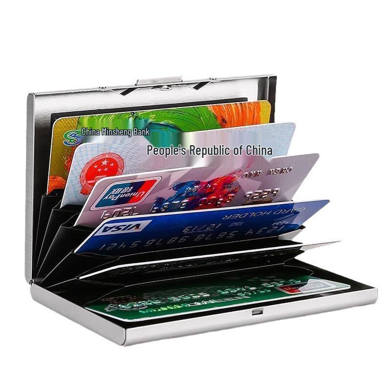 Guangde Anti-Theft RFID Blocking Metal Card Holder синий