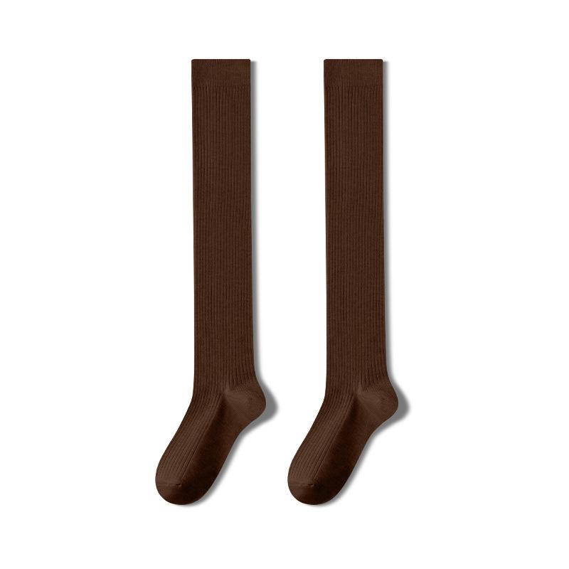 White Socks for Women, Pure Cotton Compression Calf Socks, Antibacterial and Deodorizing High Socks, Boneless Long Socks