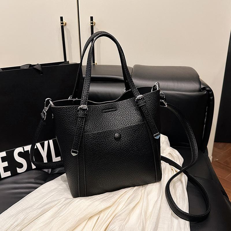 New Fashionable and Versatile Textured Tote Bag Portable Shoulder Oblique Span Women's Bag