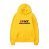 Mens Oversized Hooded Sweatshirt With Heart Print Casual Loose Fit Pullover Streetwear