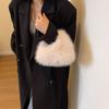 Ielgy Autumn Winter Plush Bag All-Match Cross-Body Shoulder Portable Plush Bag