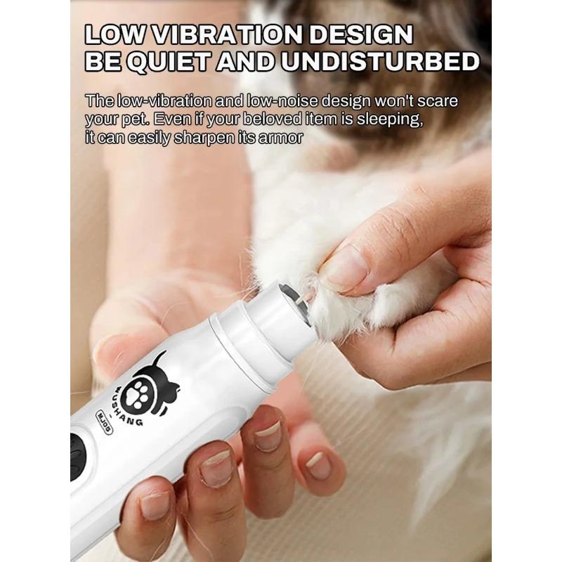 Neue USB-Aufladung Elektrische Hunde-Nagelschere LED-Licht Polierscheibe Hunde-Nagelschleifer Haustier-Nagelpflege Katzenpfotenpflege
