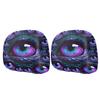 Halloween Car Headrest Cover with Scary Pattern - Printed Headrest Protector for Car Interior Decor