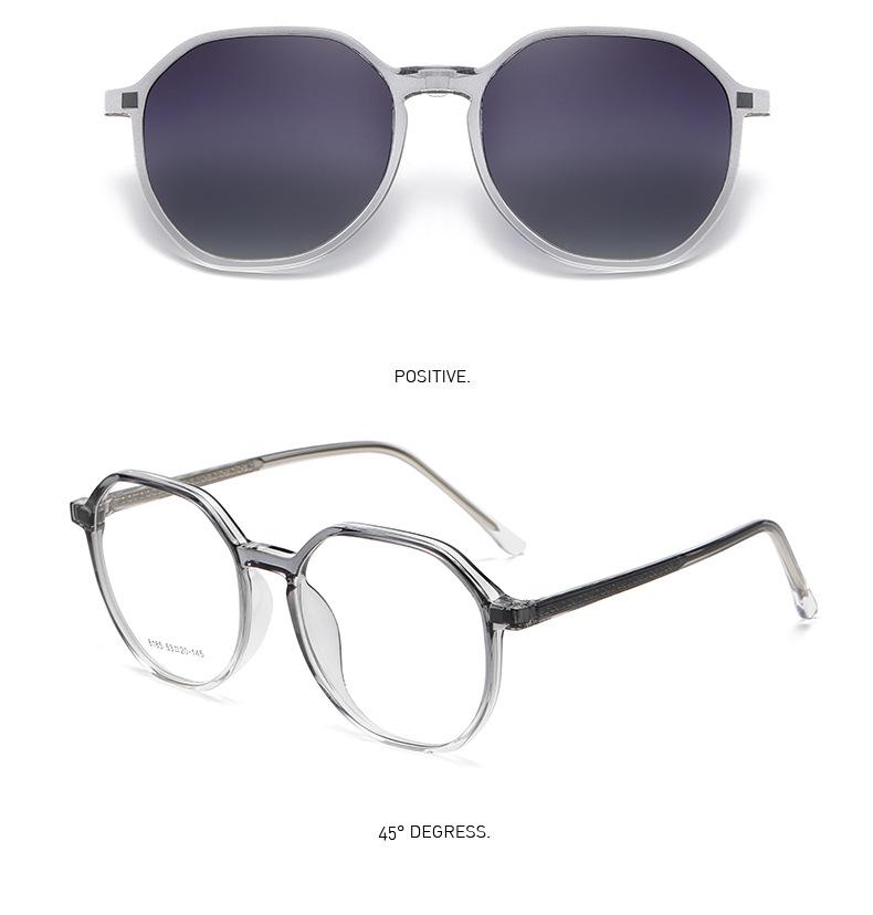 Polygonal Magnetic Gradient Polarized Clip-on Sunglasses for Women - Fashion and Travel Use