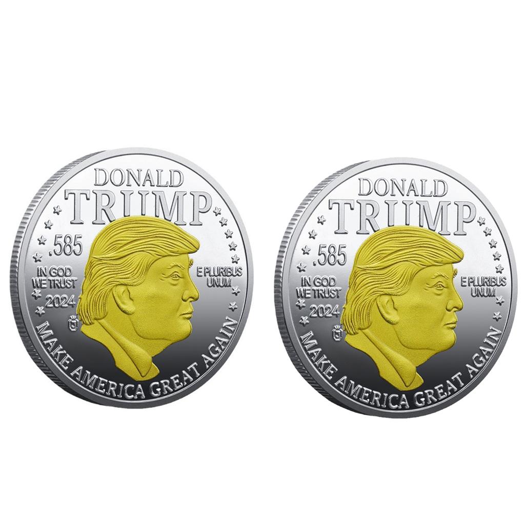 1 Stück Präsident der Vereinigten Staaten Trump USA Münze Gedenkmünze Souvenirs und Geschenke für Trump-Unterstützer Kunsthandwerk