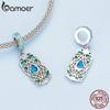 BAMOER 925 Sterling Silver Moon Tarot Hanging Pendant Charms for Women Bangle and Bracelet DIY Jewelry