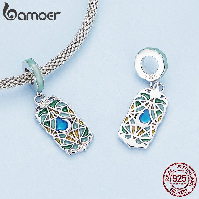 Bamoer 925 Stříbro Moon Tarot závěsné přívěsky pro ženy náramek a náramek DIY šperky