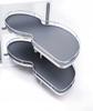 Magic Corner Cargo Basket Corner Right Kidney Anthracite Chrome 1000