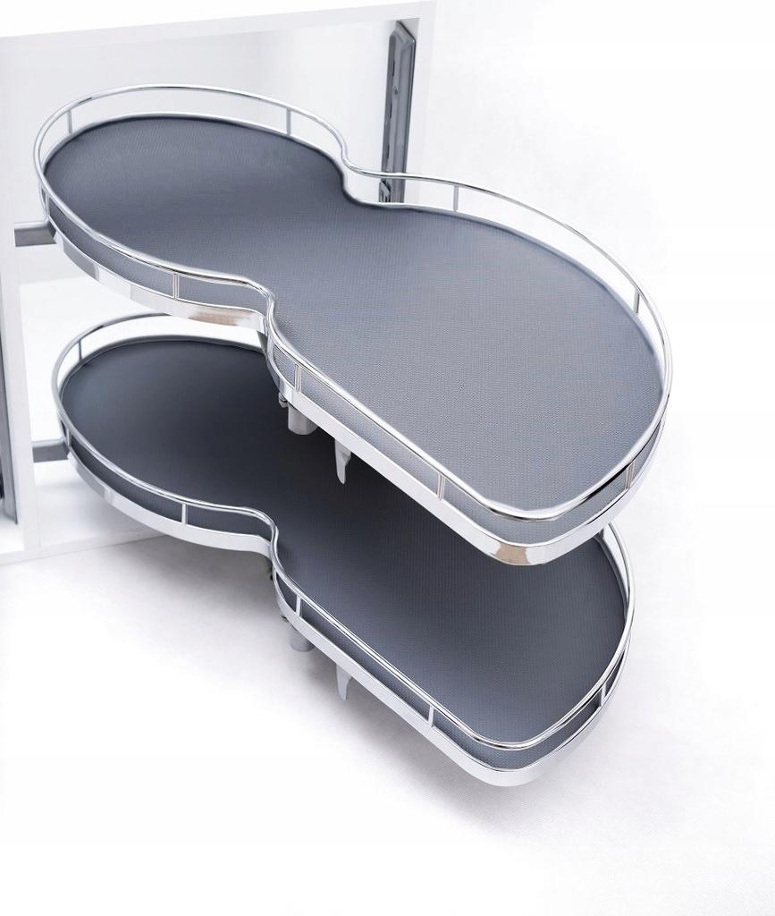 Magic Corner Cargo Basket Corner Right Kidney Anthracite Chrome 1000