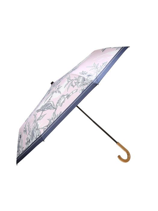 athe vanessabruno Bag [TOILE DE JOUY] Pink Toile de Jouy 3-tier umbrella (parasol) AAUM5F810P2 XXX