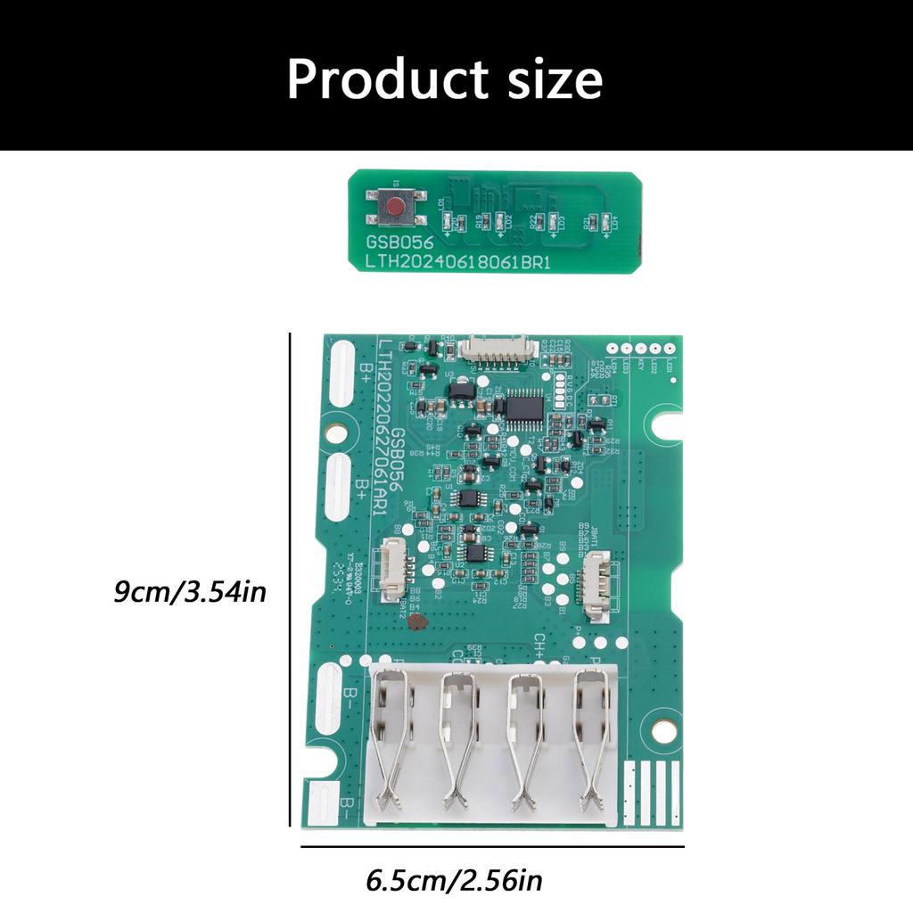 18650 Lithium Batteries Charging Protections Circuit Board Module PCB Case For 40V GMAX 29472 29462 Power Tool Assembly