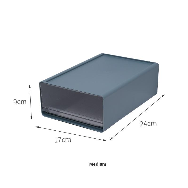 Desktop Transparent Storage Box Drawer-type Office File Storage Box Bedroom Study Superimposed Combination Storage Cabinet