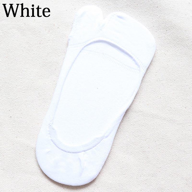 Summer Thin Non-slip Invisible Low Cut Boat Sock for Women Two Finger Socks Solid Breathable Cotton Tabi Socks Comfortable