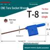 Hexagonal Blue Flag Wrench Set: T6, T8, T15 Hardened CNC Milling Cutter Holder with Blade & U Drill Screw