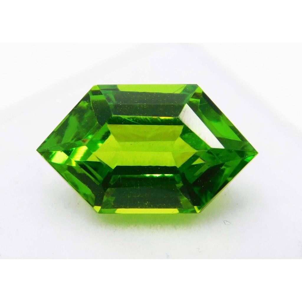 BEAUTY NATURAL Green Peridot FANCY SHAPE 10.50 Ct CERTIFIED Loose Gemstone