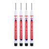 4Pcs Long Head Markers Pen Bathroom Woodworking Decoration Multifunction Deep Hole Marker Pens Pen Red Black Blue Ink